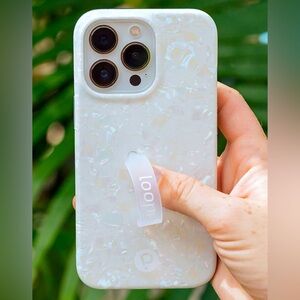 Loopy Case iPhone 14 Pro Max. White Opal Shell